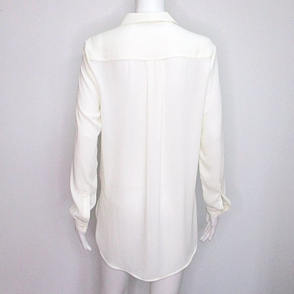 Zara Basic Knotted Twisted Waist Button Front Hi Lo Blouse - Picture 6 of 7